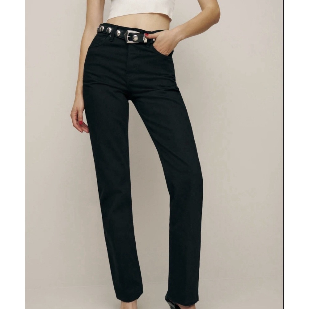 Reformation Black Denim Jeans Women's 28 Retail $168